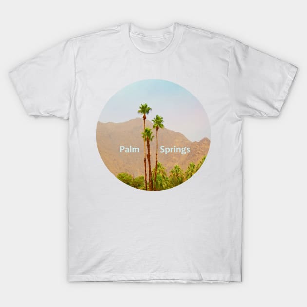 Palm Springs Desert Mountains and Palm Trees Landscape, California T-Shirt by Star58